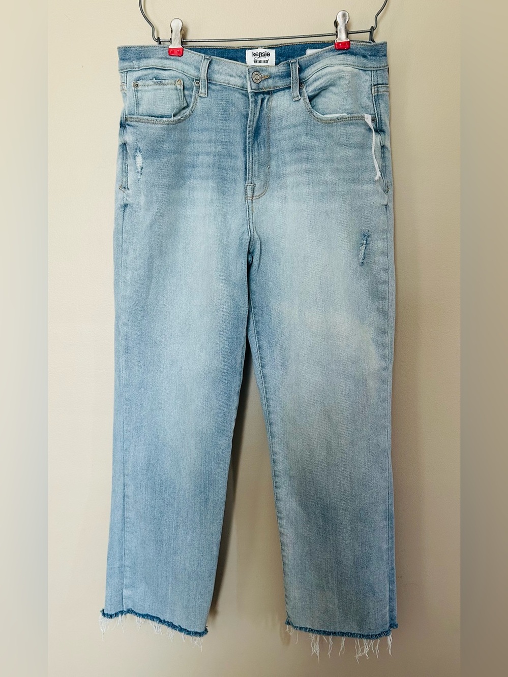 Kensie Vintage Luxe Light Wash Straight Leg Jeans
